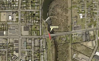 Linear Park closure map